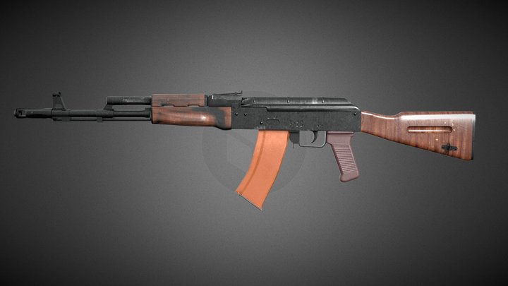 AK74 Wooden furniture 3D Model