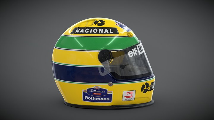 AYRTON SENNA 1994 HELMET SAN MARINO GRAND PRIX 3D Model