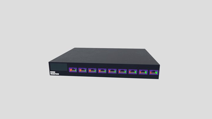 8 Port Ethernet Switch 3D Model