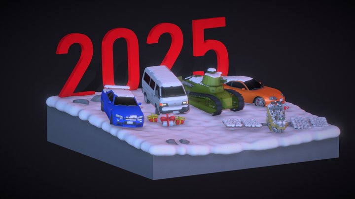 Happy New Year 2025! 3D Model