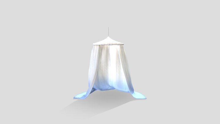 Circle Curtain Tent 5 Textures 3D Model