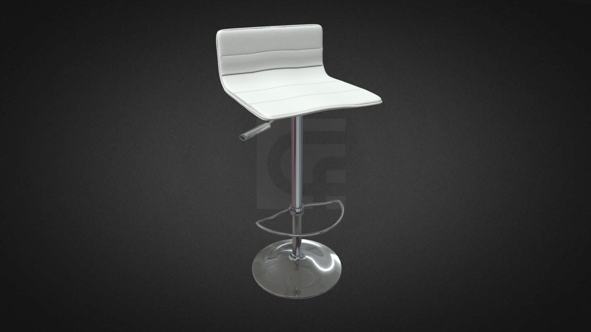 3D model Ocean Stool Hire - This is a 3D model of the Ocean Stool Hire. The 3D model is about a lamp on a table.