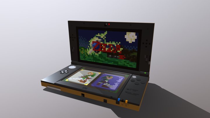 New Nintendo 3DS XL Hyrule Gold edition 3D Model