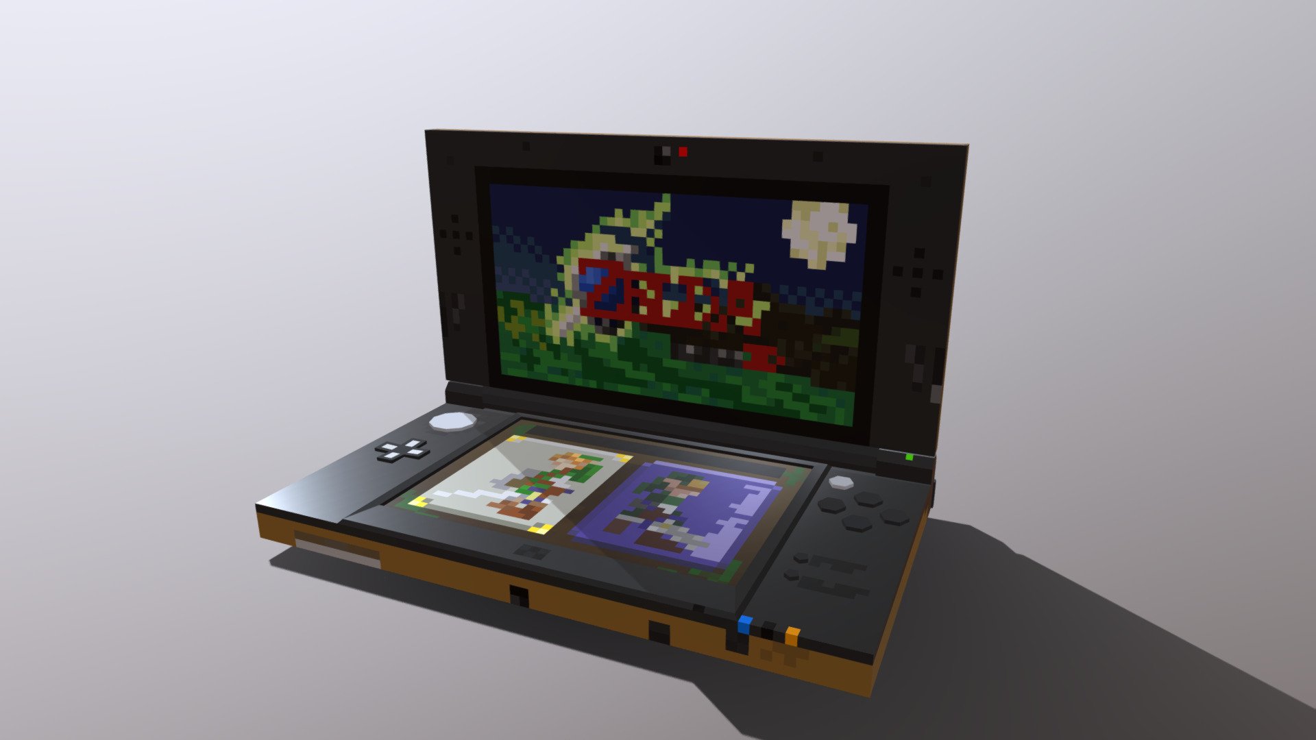 New Nintendo 3DS XL Hyrule Gold edition 3D model by FizzyGurt