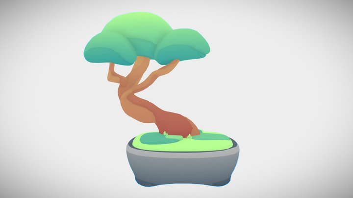 Stylized Bonsai Tree // Free Download #stylized 3D Model