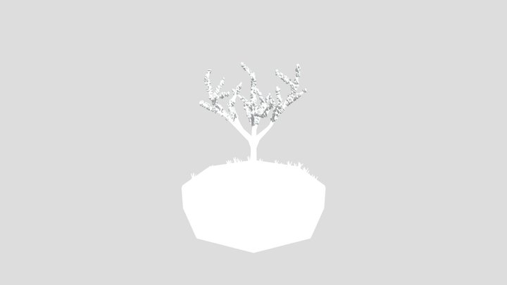 Low Poly Almond Tree – Modelo 3D gratuito STL