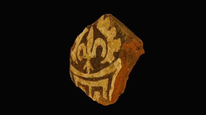 Floor tile - St Nicholas Priory, Exeter 3D Model