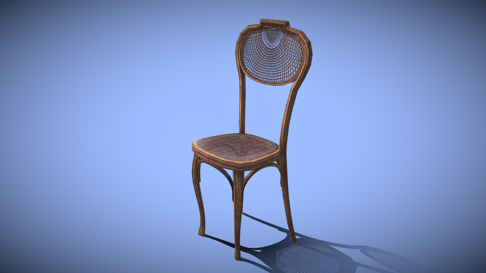 3D model Art Nouveau Chair - This is a 3D model of the Art Nouveau Chair. The 3D model is about a chair on a rock.
