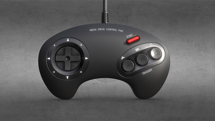 Gamepad Megadrive II 3D Model