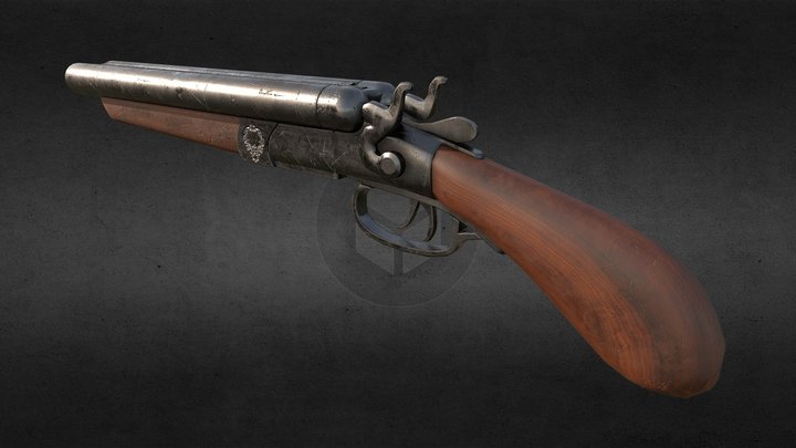 Shawed off shotgun 3D Model