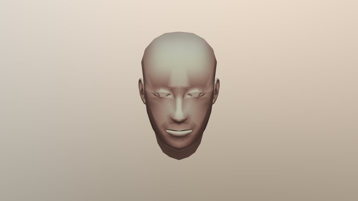Low Poly Head - 2e Year Game Design 3D Model