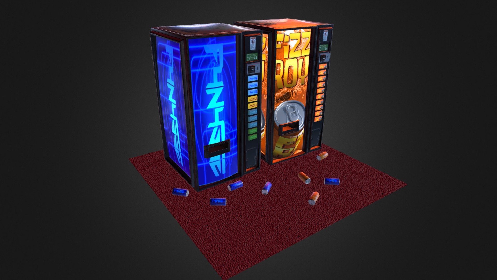 Soda Machines (Unity, UE4) Download Free 3D model by