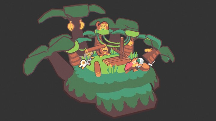 3 - Jungle Wood 3D Model