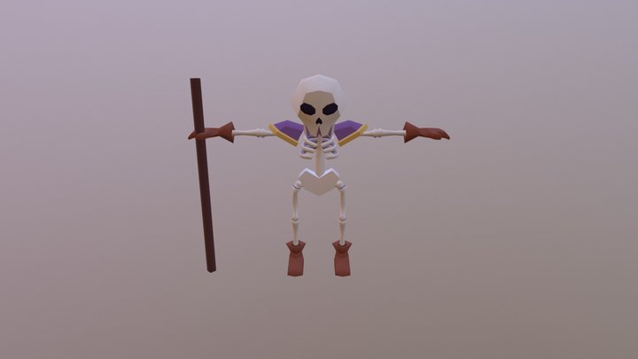Esqueleton Low Poly 3D Model