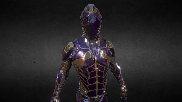 SciFi Reptilian Alien Armor(POSED) 3D Model