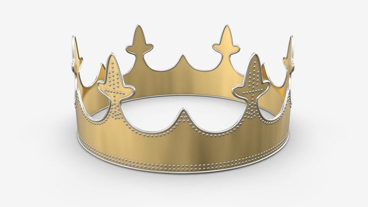 Royal coronation gold crown 03 3D Model