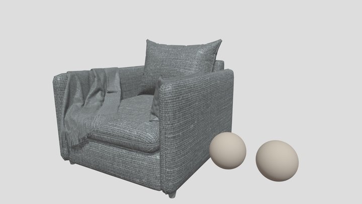 Mons Wagon Armchair - 3D Model 3D Model