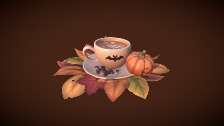 Halloween Latte 3D Model