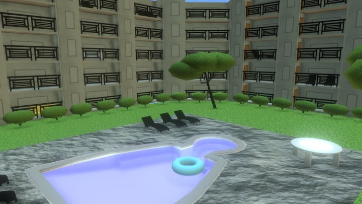 Apartment Pool 3D Model
