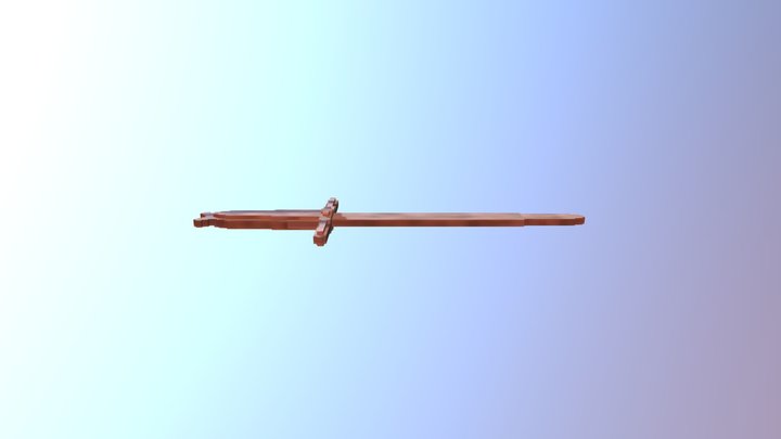 Wooden Dagger 3D Model