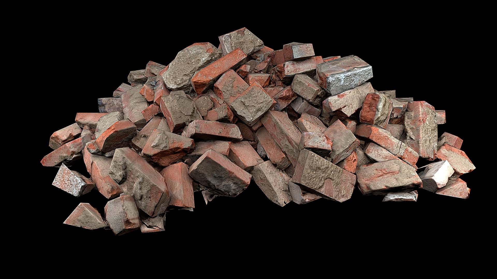 [REMAKE] -Heap of construction old debris bricks - Buy Royalty Free 3D ...