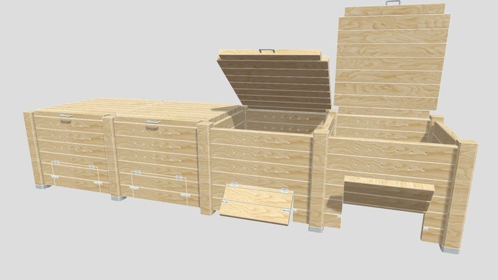 Composteur collectif 3D Model