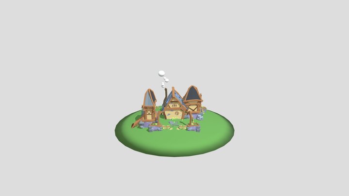 Low poly environment study 3D Model