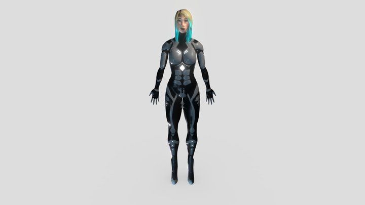 Cyberpunk Girl 3D Model