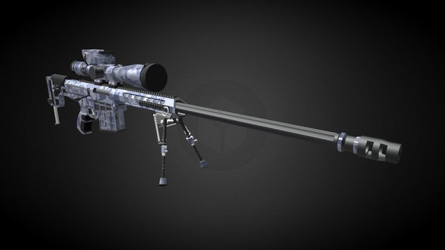 Barrett M98B 3D Model