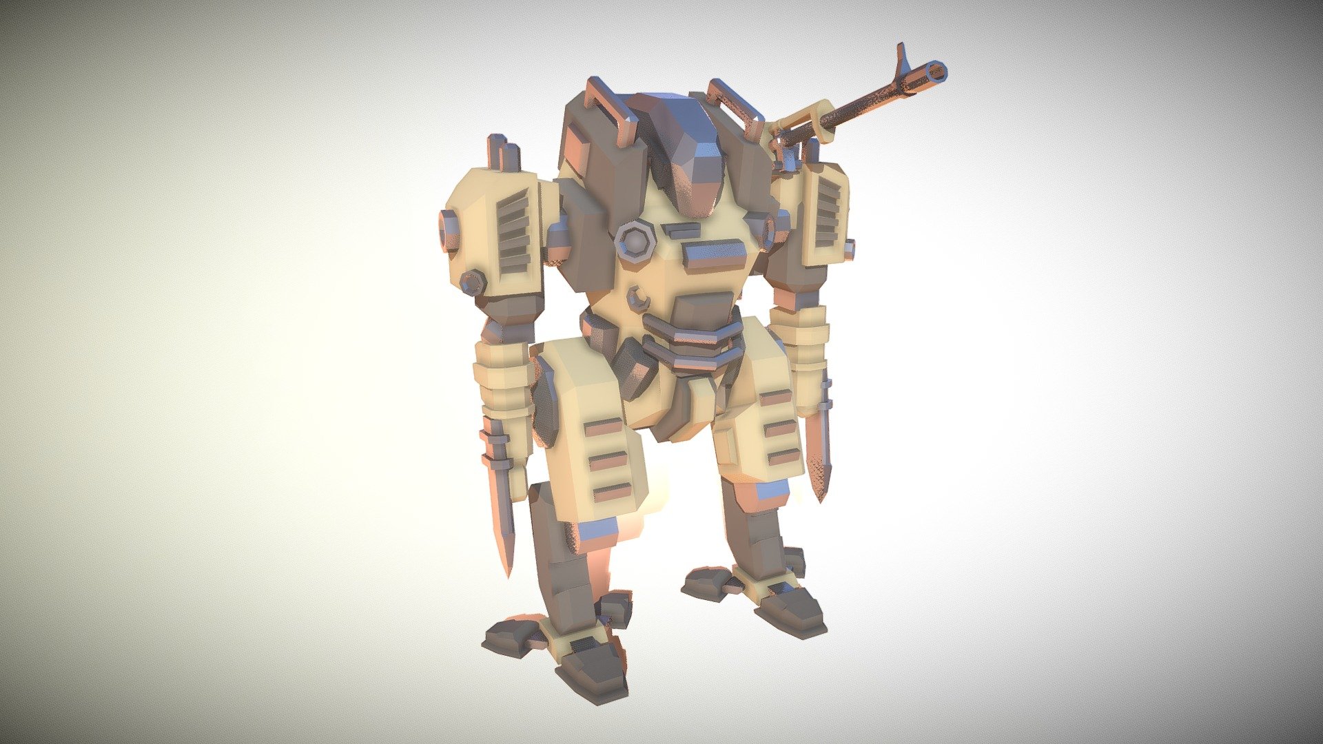 Wasteland Mech - 3D model by aussie800 [0ab923a] - Sketchfab