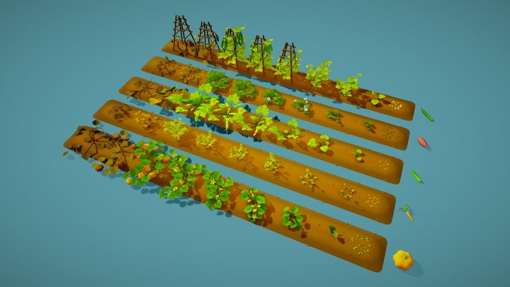 Farm Crops 02 3D Model