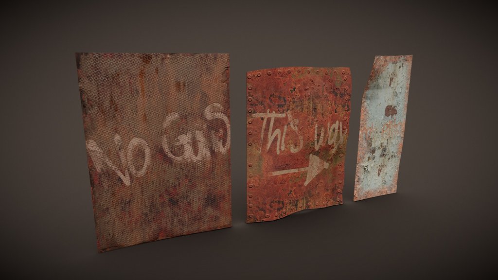 Post apocalyptic style Rusted Metal Sheets
