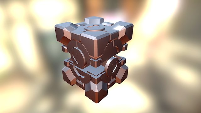 Portal Companion Cube Box 3D Model