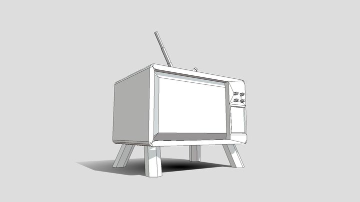 Old TV Low poly