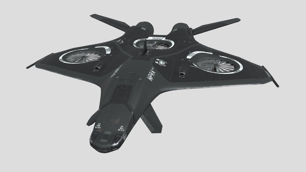 Stealthy VTOL attack drone.