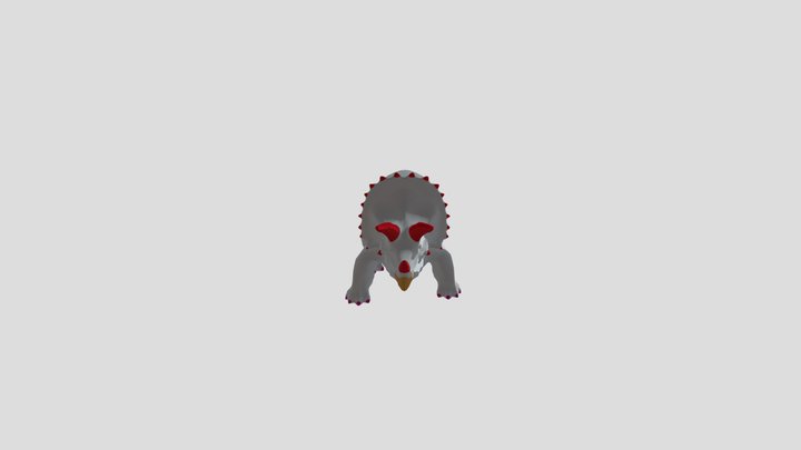Low-poly-realistic-dinosaur-triceratops 3D Model