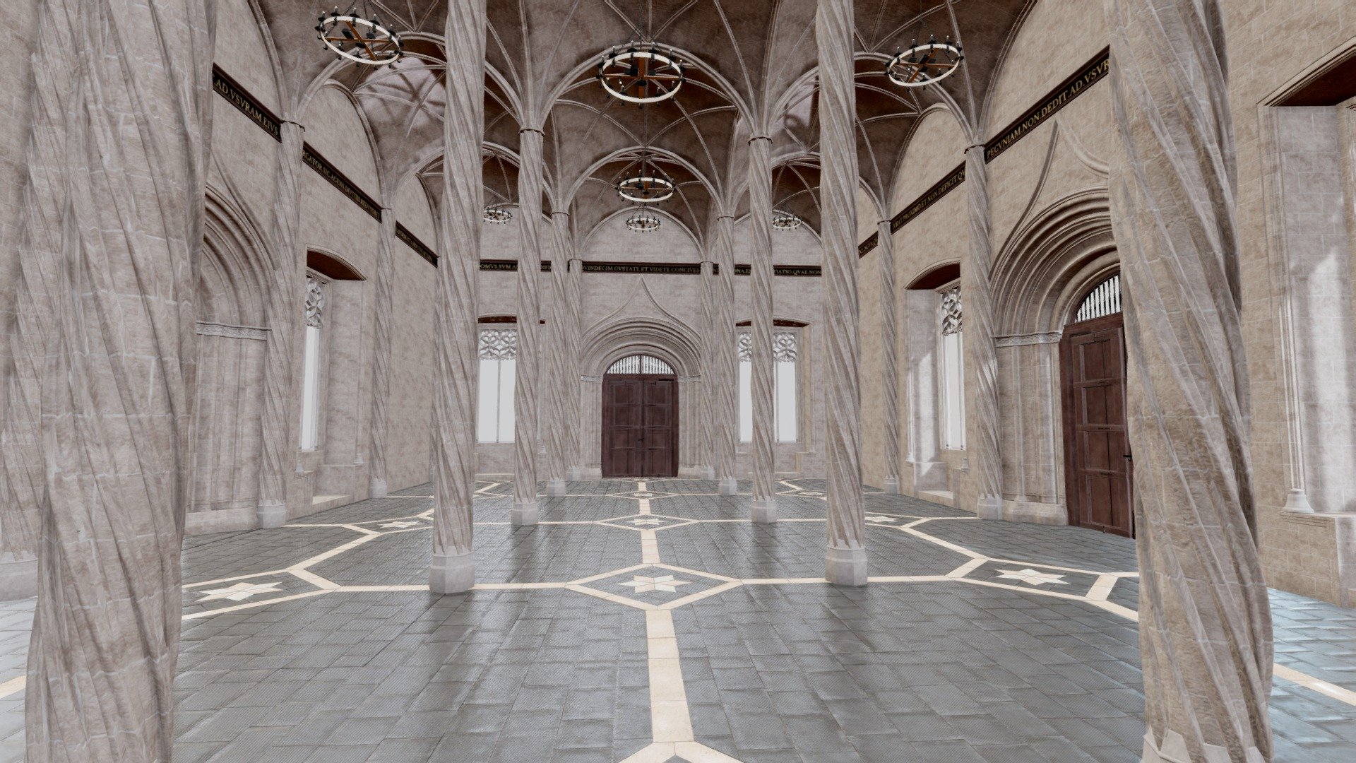 Valencia Sala de Contratación (ricostruzione 3D) - 3D model by ...