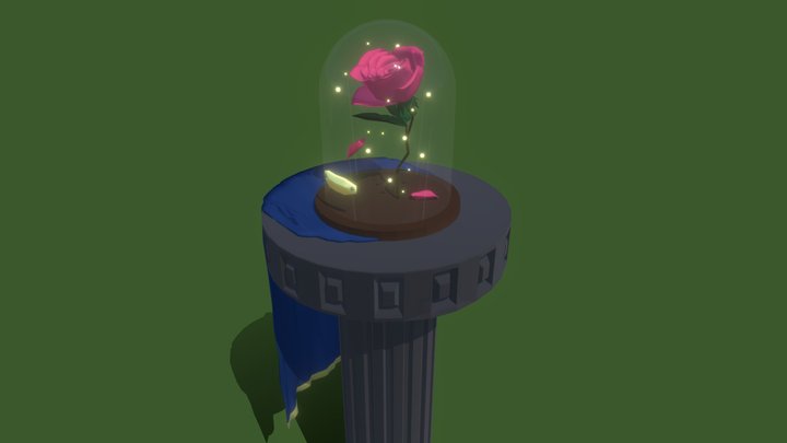 Fairytale Magical Rose 3D Model