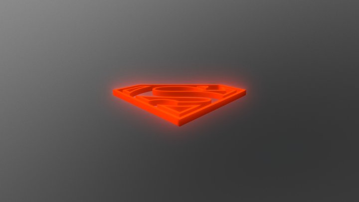 Superman Logo Con Diferentes Nombres 3D Model