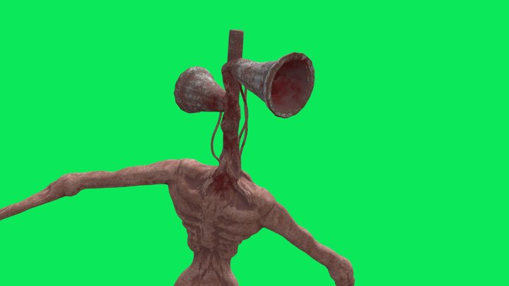 Shoved Reaction With Spin Siren Head 3D Model