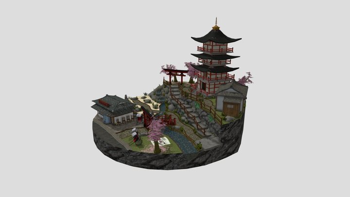 1DAE10 Quintyn Glenn City Scene Kyoto 3D Model