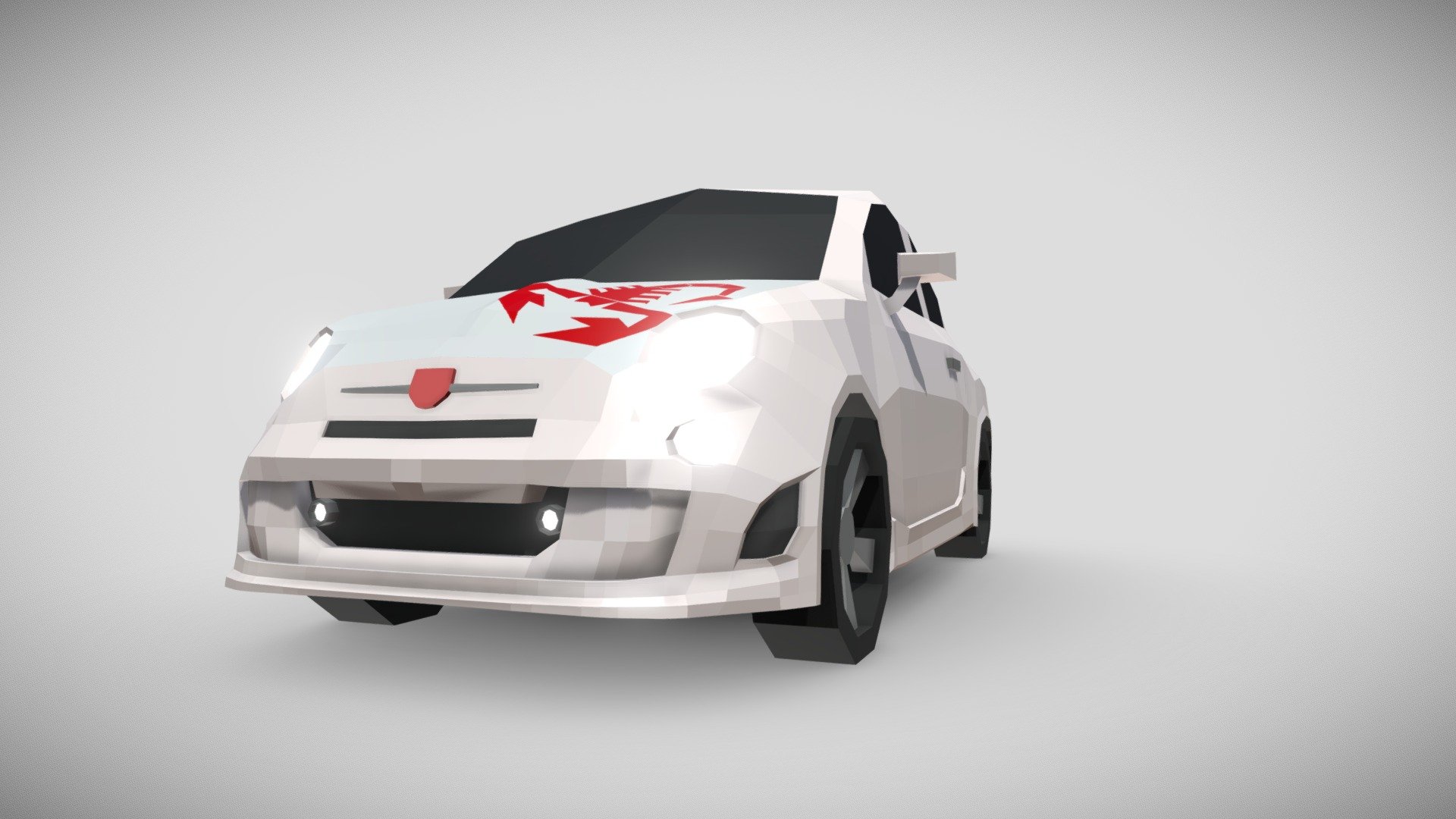 Abarth 500 2008 | Low Poly