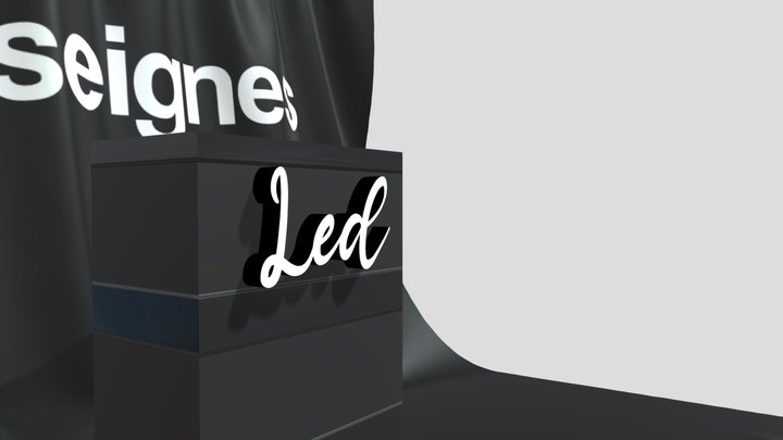 Boitier lumineux LED 3D Model