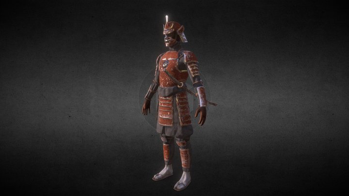 Estatua armadura Samurai 3D model