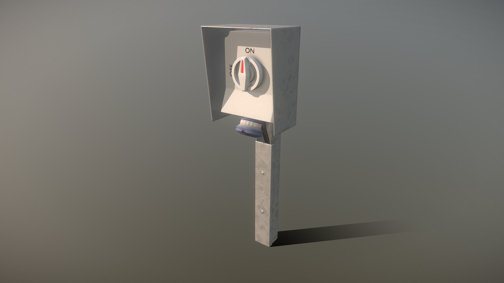 Industrial Power Socket (High-Poly)