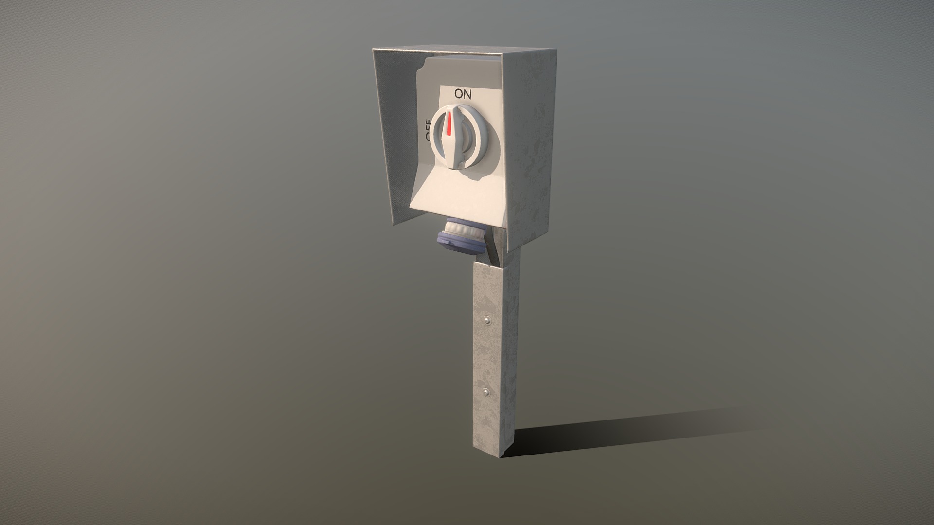 3D model Industrial Power Socket (High-Poly) - This is a 3D model of the Industrial Power Socket (High-Poly). The 3D model is about graphical user interface.