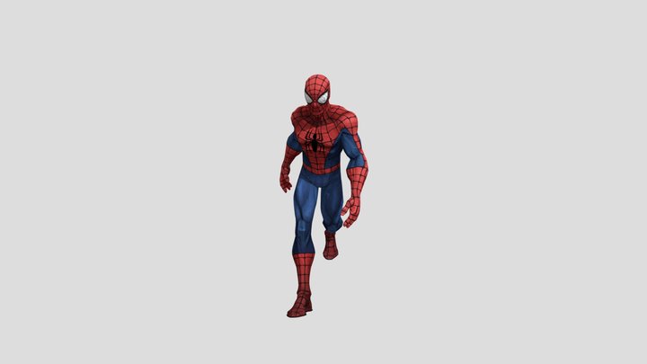 Spiderman Rig Walking 3D Model