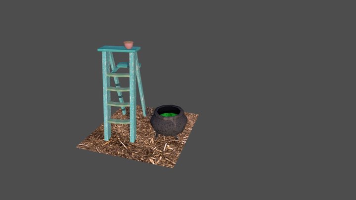 Grandma's House - 3 Simple props 3D Model