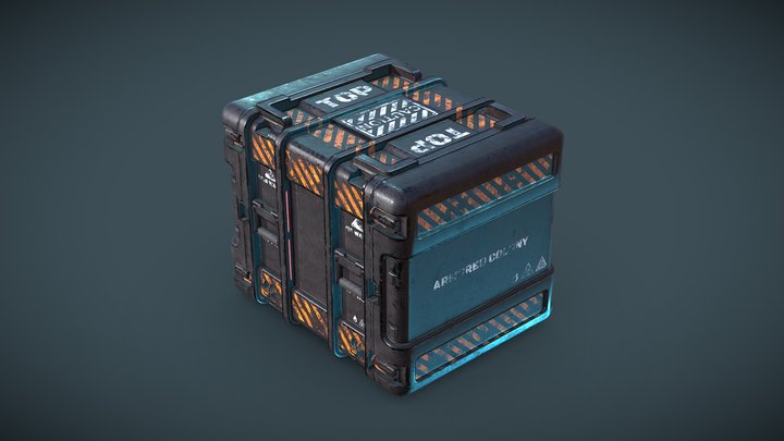 Sci-Fi Crate Model 3D Model