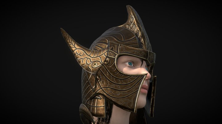 Fantasy Helmet 3D Model